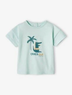Short Sleeve Crocodile T-Shirt For Babies - Orange