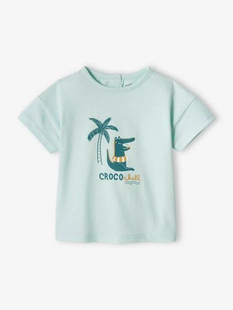 Short Sleeve Crocodile T-Shirt For Babies - Mint Green 3 Short Sleeve Crocodile T-Shirt For Babies - Mint Green