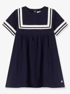 Short Sleeve Dress In Organic Cotton, By PETIT BATEAU - Blue