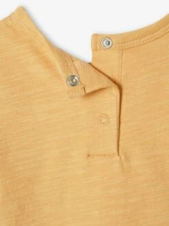 Short Sleeve Palm Tree Bodysuit Top For Babies - Pale Yellow -PETIT BATEAU Sales Store short sleeve palm tree bodysuit top for babies 3