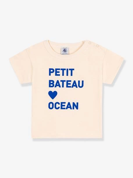 Short Sleeve T-Shirt In Organic Cotton, By PETIT BATEAU - Beige 3 Short Sleeve T-Shirt In Organic Cotton, By PETIT BATEAU - Beige