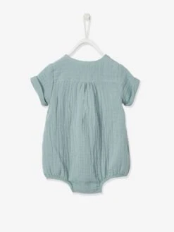 Short-sleeved Bodysuit For Newborn Babies - Green -PETIT BATEAU Sales Store short sleeved bodysuit for newborn babies 2