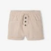 Shorts In Cotton Gauze For Babies - Caramel
