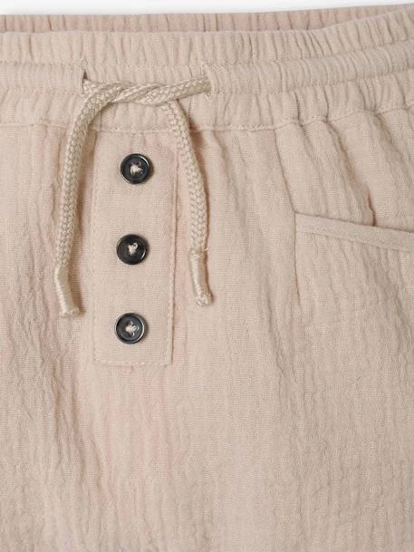 Shorts In Cotton Gauze For Babies - Caramel 5 Shorts In Cotton Gauze For Babies - Caramel - Image 3
