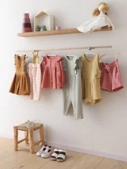 Shorts In Cotton Gauze, With Elasticated Waistband, For Babies - Orange Light Solid -PETIT BATEAU Sales Store shorts in cotton gauze with elasticated waistband for babies 5