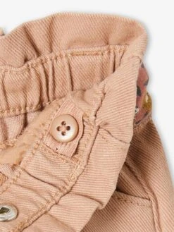 Shorts With Fabric Belt & Elasticated Waistband For Babies - Beige Medium Solid With Decor -PETIT BATEAU Sales Store shorts with fabric belt elasticated waistband for babies 3