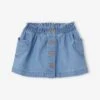Skirt In Lightweight Denim For Babies - Blue Medium Wasched -PETIT BATEAU Sales Store skirt in lightweight denim for babies
