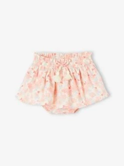 Skirt With Integrated Briefs For Babies - Ecru
