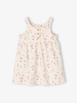 Sleeveless Dress For Babies - Pink Light All Over Printed -PETIT BATEAU Sales Store sleeveless dress for babies 13