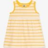 Sleeveless Dress In Organic Cotton, By PETIT BATEAU - Beige -PETIT BATEAU Sales Store sleeveless dress in organic cotton by petit bateau