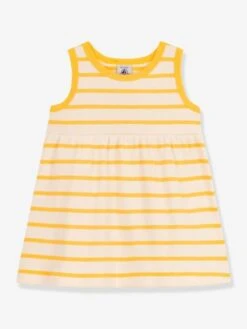Sleeveless Dress In Organic Cotton, By PETIT BATEAU - Beige