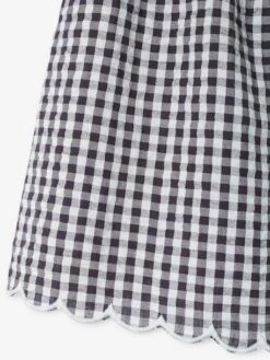 Smocked Gingham Dress For Babies - Grey -PETIT BATEAU Sales Store smocked gingham dress for babies 3
