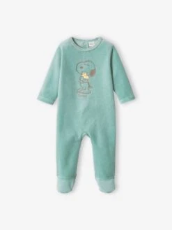 Snoopy Sleepsuit For Babies, By Peanuts® - Sage Green
