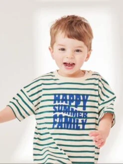 T-Shirt For Babies, Sailor Capsule Collection - Striped Green