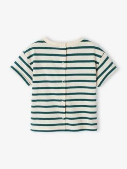 T-Shirt For Babies, Sailor Capsule Collection - Striped Green -PETIT BATEAU Sales Store t shirt for babies sailor capsule collection 4