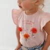 T-Shirt With Flowers In Relief, For Babies - Light Pink -PETIT BATEAU Sales Store t shirt with flowers in relief for babies