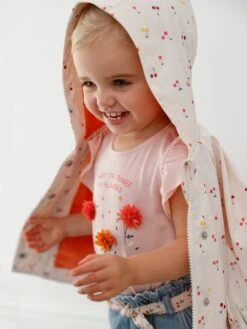 T-Shirt With Flowers In Relief, For Babies - Light Pink -PETIT BATEAU Sales Store t shirt with flowers in relief for babies 7