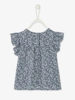 T-Shirt With Printed Flowers, For Babies - Orange/print -PETIT BATEAU Sales Store t shirt with printed flowers for babies 3