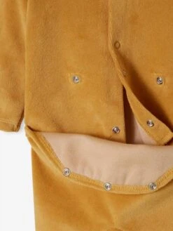 The Lion King By Disney® Velour Sleepsuit For Babies - Yellow Dark Solid With Design -PETIT BATEAU Sales Store the lion king by disney velour sleepsuit for babies 4