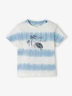 Tie & Dye Turtle T-Shirt For Babies - Sky Blue