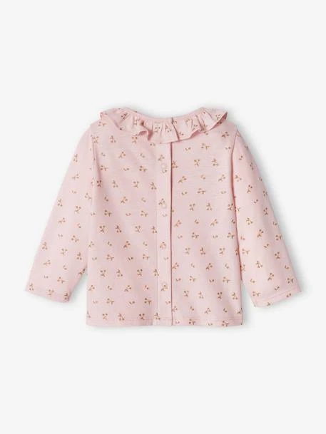 Top With Frill On The Neckline, For Baby Girls - Pale Pink 6 Top With Frill On The Neckline, For Baby Girls - Pale Pink - Image 4
