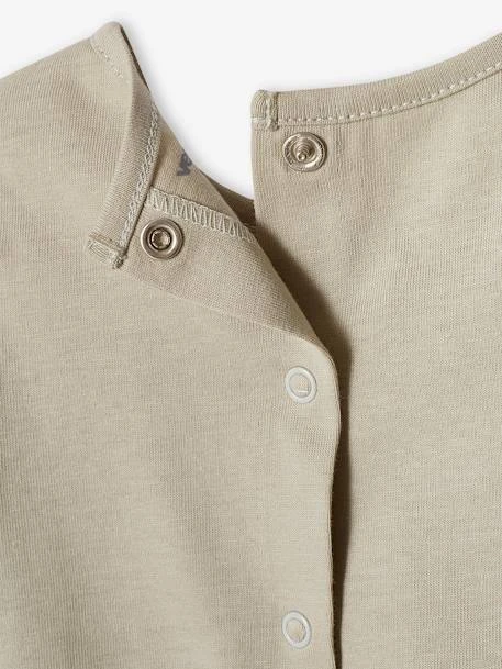 Top With Heart Pocket & Strawberries, For Baby Girls - Grey Green 9 Top With Heart Pocket & Strawberries, For Baby Girls - Grey Green - Image 7