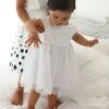 Tulle Occasion Wear Dress For Babies - White 1 Tulle Occasion Wear Dress For Babies - White -PETIT BATEAU Sales Store tulle occasion wear dress for babies