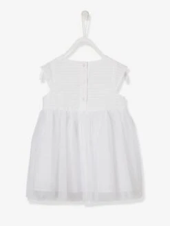Tulle Occasion Wear Dress For Babies - White -PETIT BATEAU Sales Store tulle occasion wear dress for babies 6