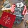 Unisex Christmas Set, Sleepsuit + Beanie, For Babies - Green 2 Unisex Christmas Set, Sleepsuit + Beanie, For Babies - Green -PETIT BATEAU Sales Store unisex christmas set sleepsuit beanie for babies