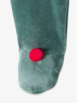 Unisex Christmas Set, Sleepsuit + Beanie, For Babies - Green -PETIT BATEAU Sales Store unisex christmas set sleepsuit beanie for babies 4