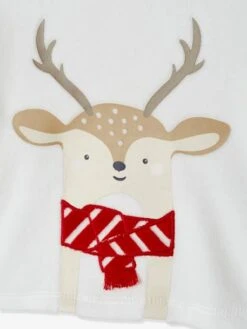 Velour Christmas Pyjamas For Babies - White -PETIT BATEAU Sales Store velour christmas pyjamas for babies 12