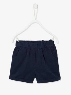 Velour Shorts For Babies - Dark Blue -PETIT BATEAU Sales Store velour shorts for babies 1