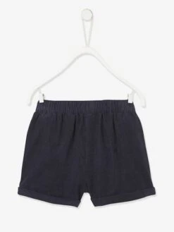 Velour Shorts For Babies - Dark Blue -PETIT BATEAU Sales Store velour shorts for babies 2