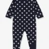 Velour Sleepsuit By PETIT BATEAU - Navy Blue -PETIT BATEAU Sales Store velour sleepsuit by petit bateau