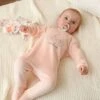 Velour Sleepsuit For Babies - Light Pink -PETIT BATEAU Sales Store velour sleepsuit for babies