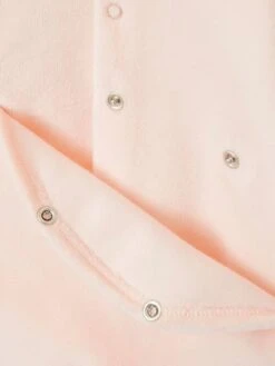 Velour Sleepsuit For Babies - Light Pink -PETIT BATEAU Sales Store velour sleepsuit for babies 4