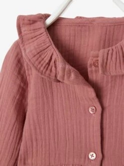 Wide-Neck Dress In Cotton Gauze For Babies - Camel -PETIT BATEAU Sales Store wide neck dress in cotton gauze for babies 7