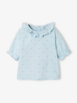 Wide Neck Top For Babies - Pink Light All Over Printed