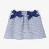 Wide Skirt In Ottoman Fabric For Babies - Blue Dark Striped 1 Wide Skirt In Ottoman Fabric For Babies - Blue Dark Striped -PETIT BATEAU Sales Store wide skirt in ottoman fabric for babies