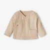 Wrap-Over Jacket In Cotton Gauze For Newborn Babies - Beige 2 Wrap-Over Jacket In Cotton Gauze For Newborn Babies - Beige -PETIT BATEAU Sales Store wrap over jacket in cotton gauze for newborn babies 10
